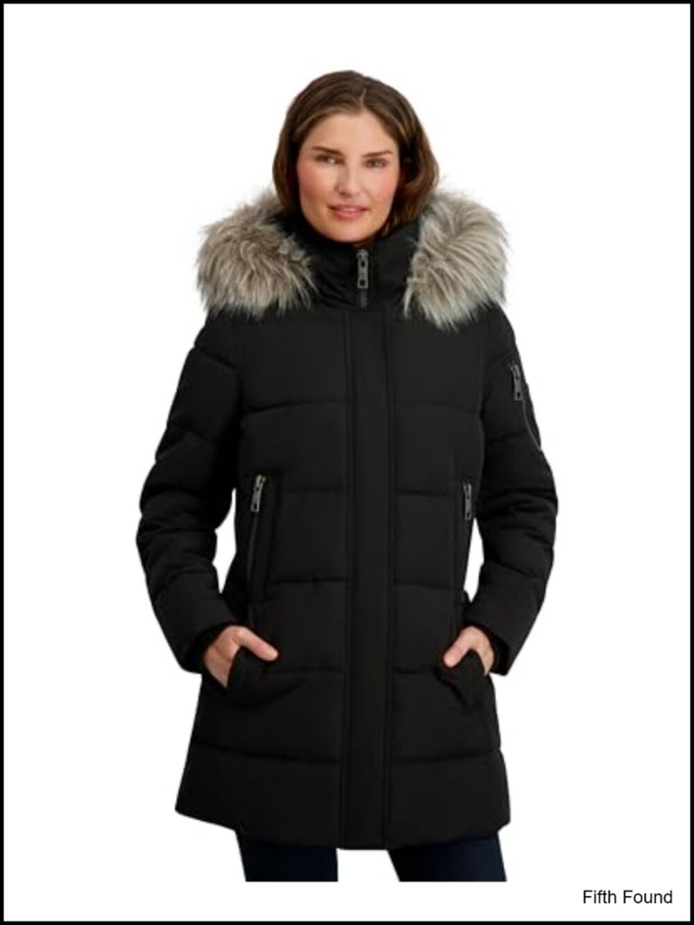 Heavyweight Puffer Coat Winter Jacket Detachable Faux Fur Hood